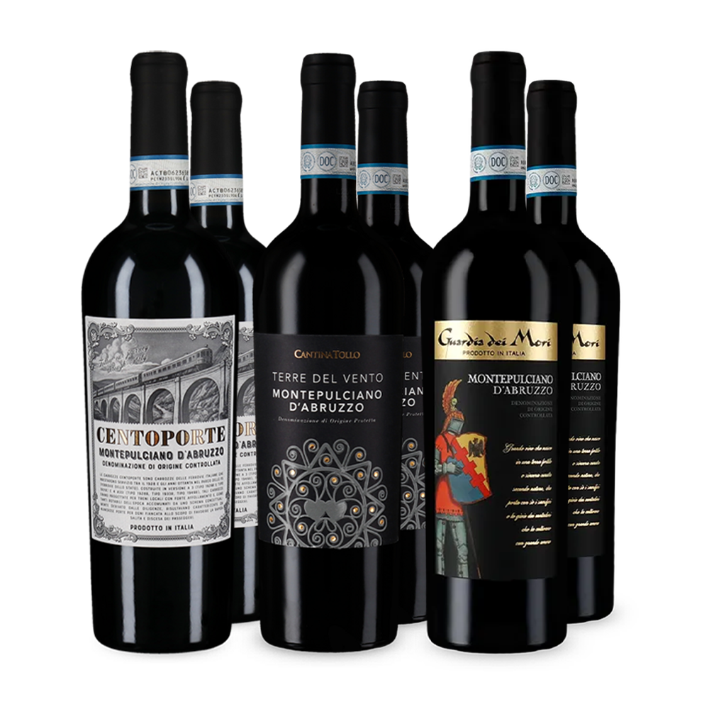 Montepulciano d’Abruzzo dans un assortiment découverte