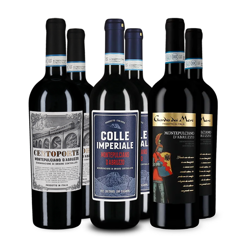 Montepulciano d’Abruzzo dans un assortiment découverte