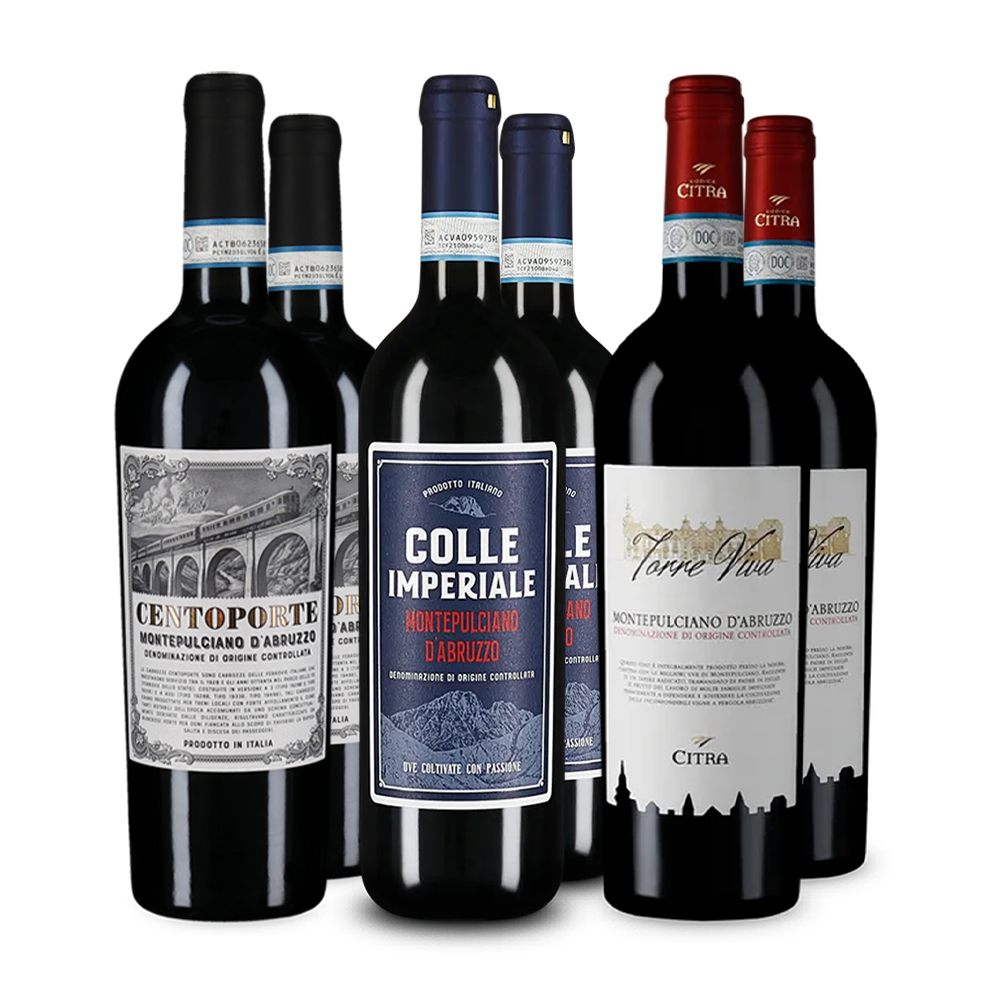Montepulciano d’Abruzzo dans un assortiment découverte