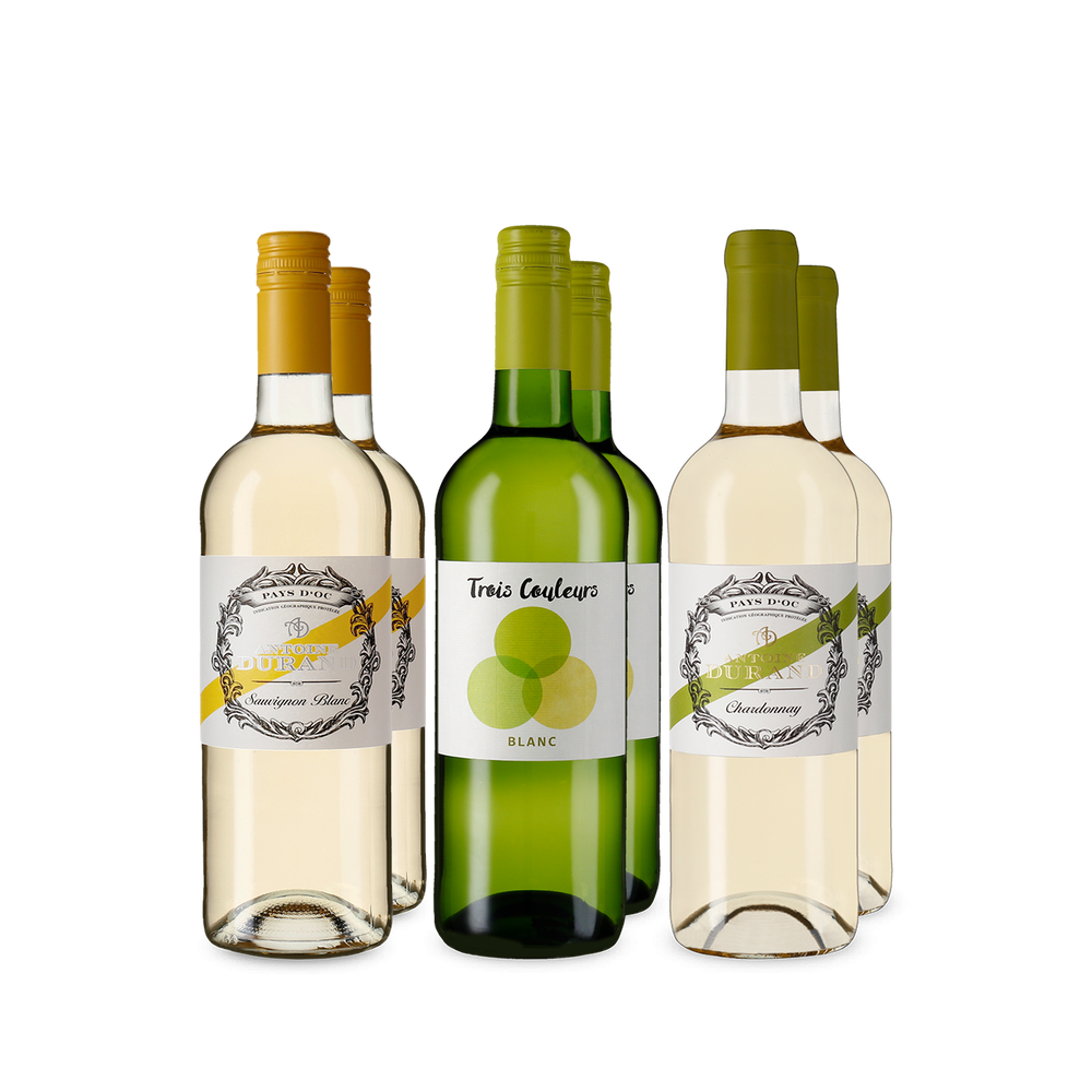 Vins blancs français dans un coffret découverte