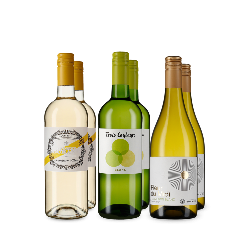 Vins blancs français dans un coffret découverte