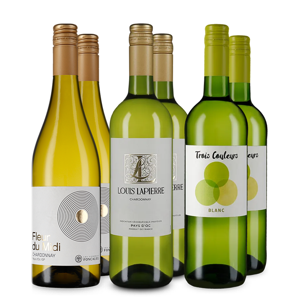 Vins blancs français dans un coffret découverte – Gold