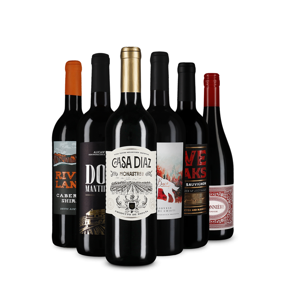 Vin rouge international : l'assortiment en or