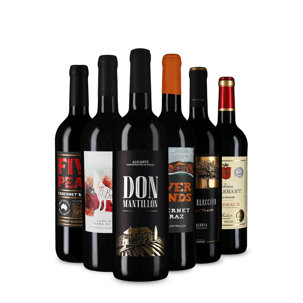 Vin rouge international : l'assortiment en or