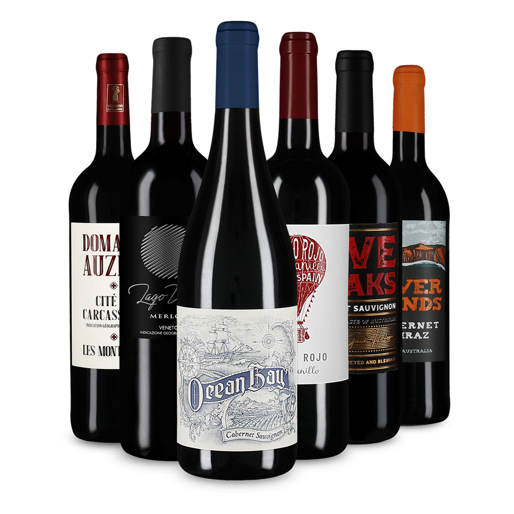 Vin rouge international : l'assortiment en or
