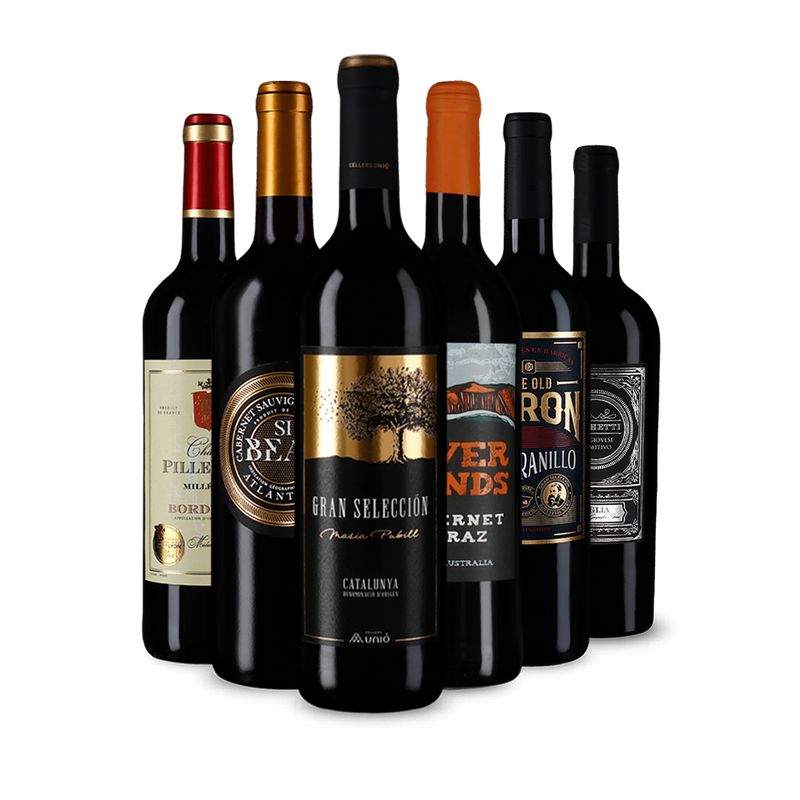 Vin rouge international : l'assortiment en or