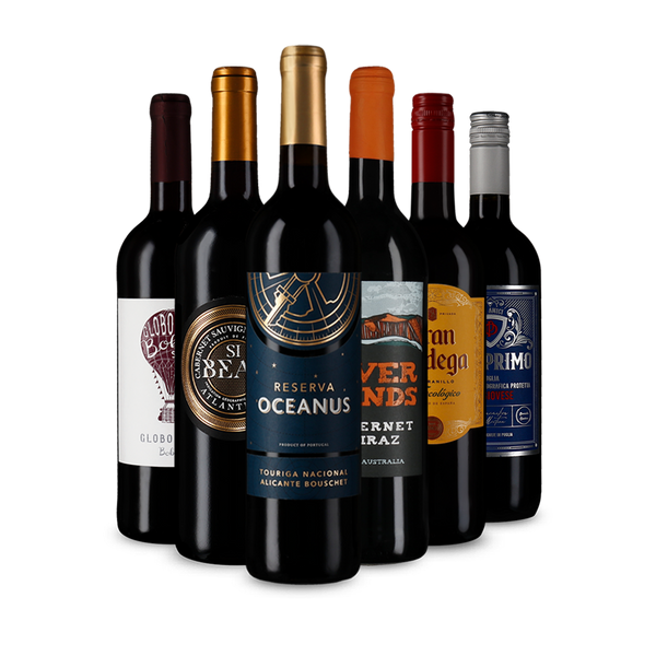 Vin rouge international : l'assortiment en or