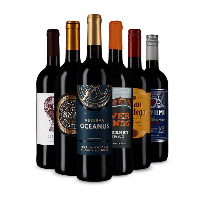 Vin rouge international : l'assortiment en or