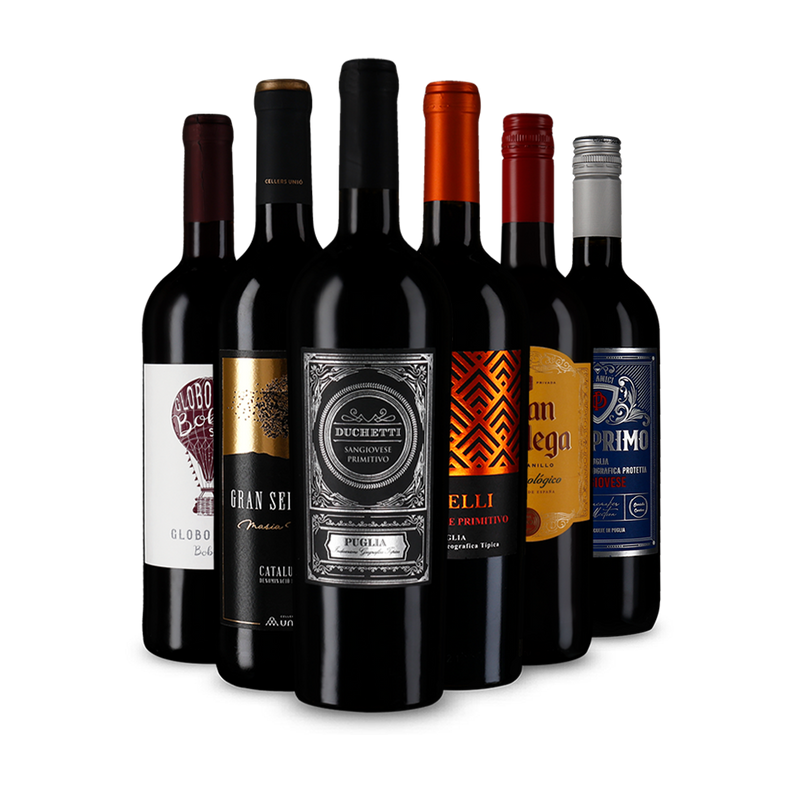 Vin rouge international : l'assortiment en or