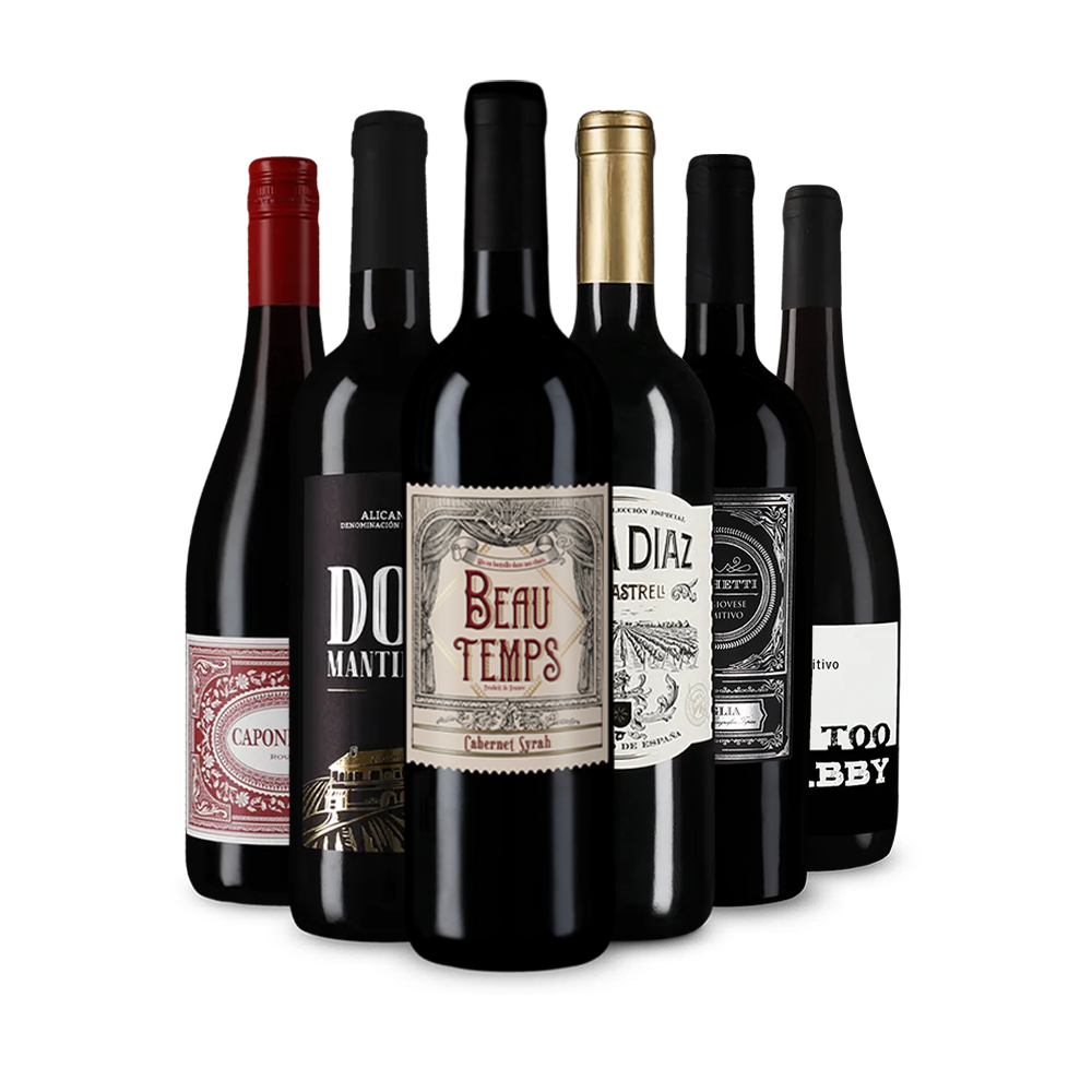 Vin rouge international : l'assortiment en or