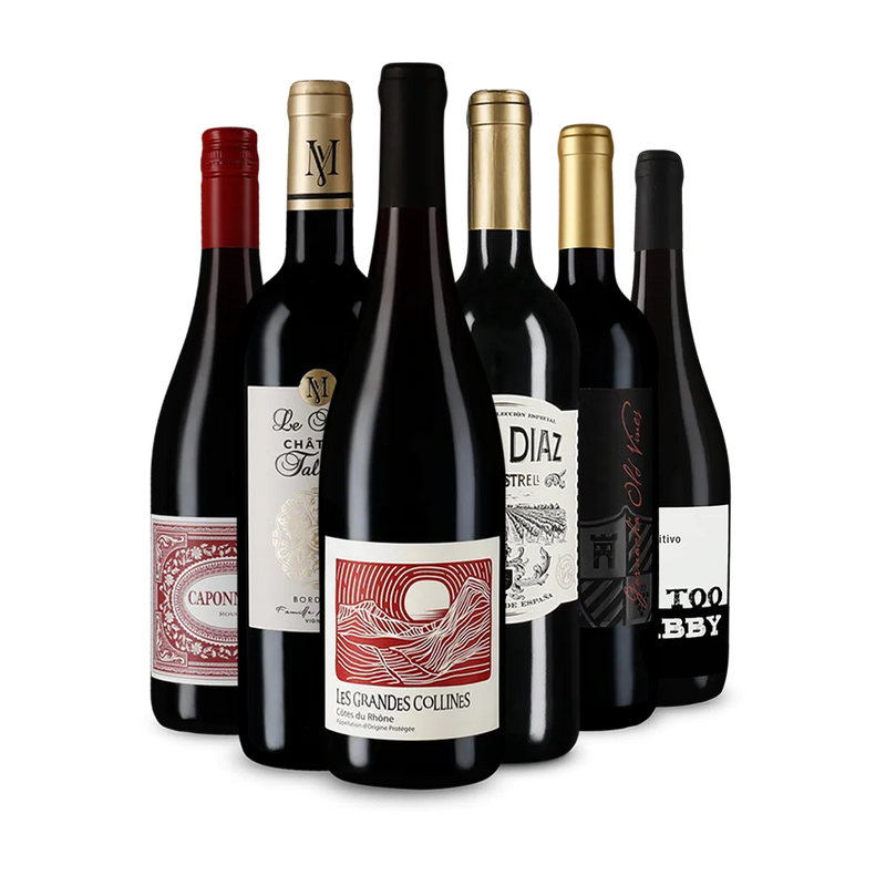 Vin rouge international : l'assortiment en or