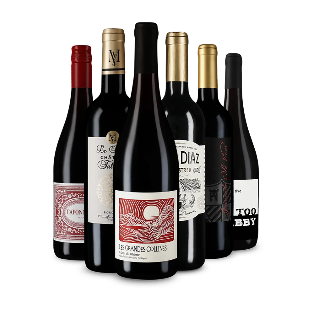 Vin rouge international : l'assortiment en or