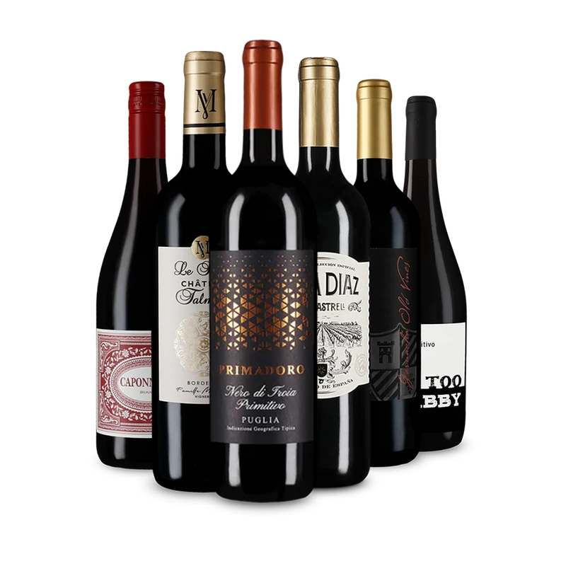 Vin rouge international : l'assortiment en or