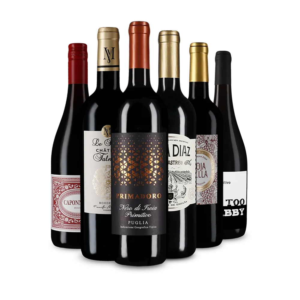 Vin rouge international : l'assortiment en or – Gold