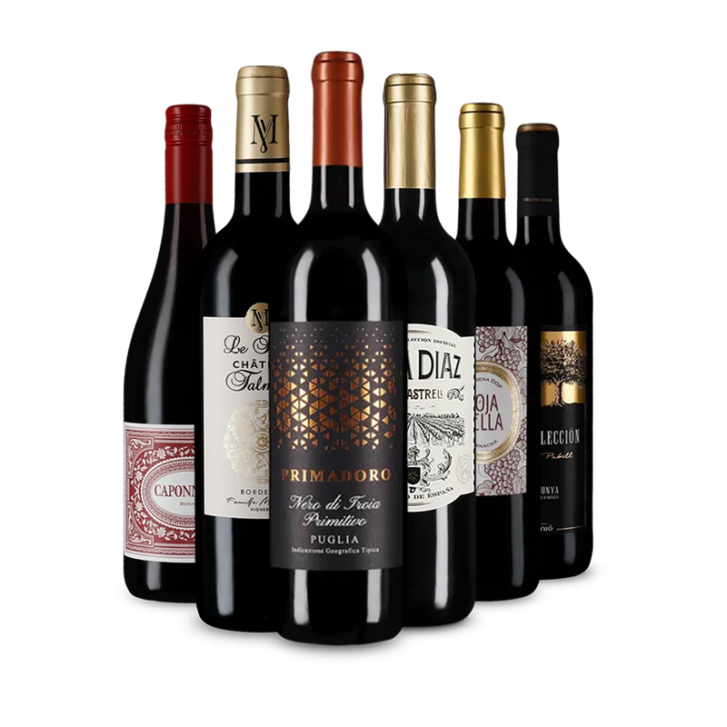Vin rouge international : l'assortiment en or