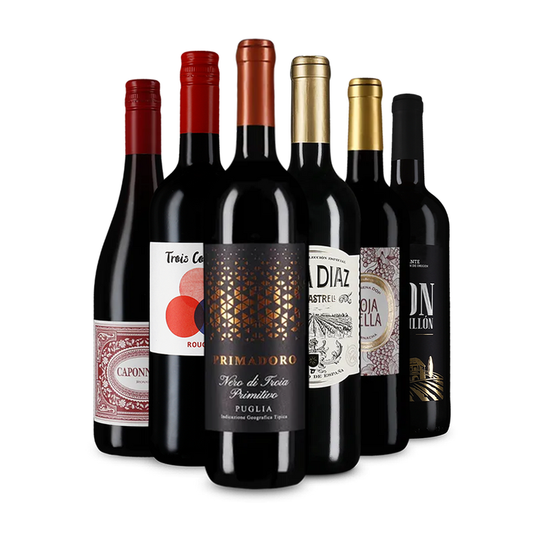 Vin rouge international : l'assortiment en or