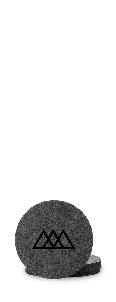 Lot de 4 dessous de verre en feutre Vinroyal – Gold