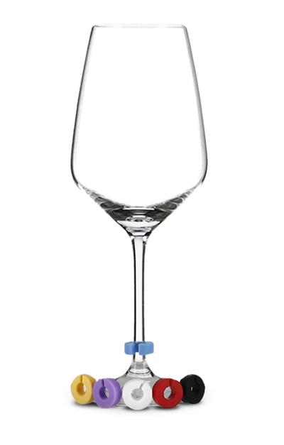 Lot de 6 marqueurs de verres à vin ronds, 2 – Gold