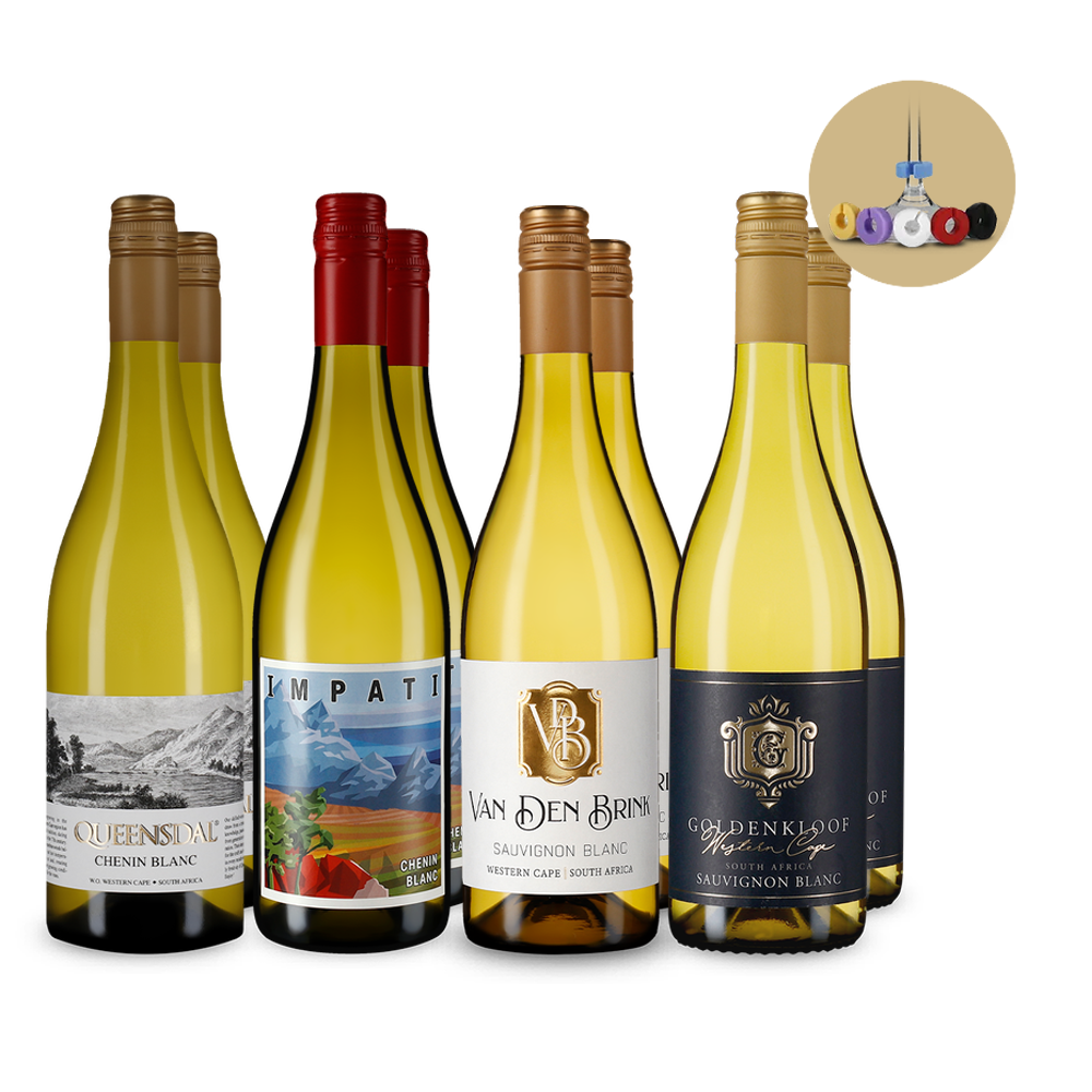 4x2 Chenin et Sauvignon Blanc : duo de délices d'Afrique du Sud + marque-verres