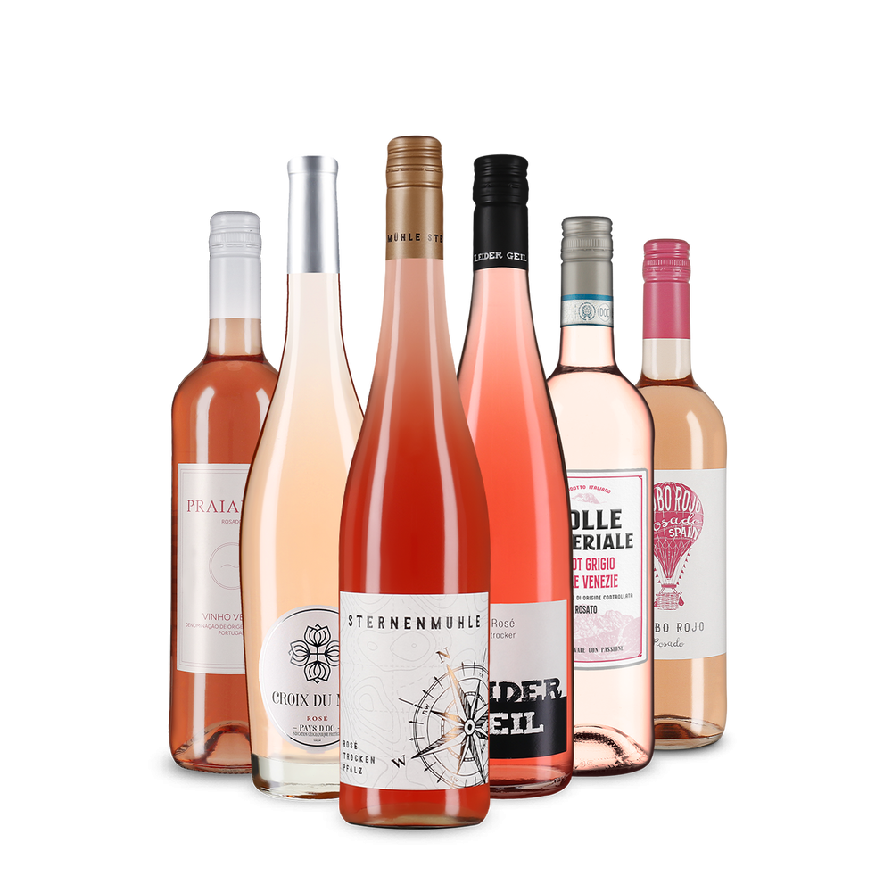 Divers rosés européens dans un assortiment découverte – Gold
