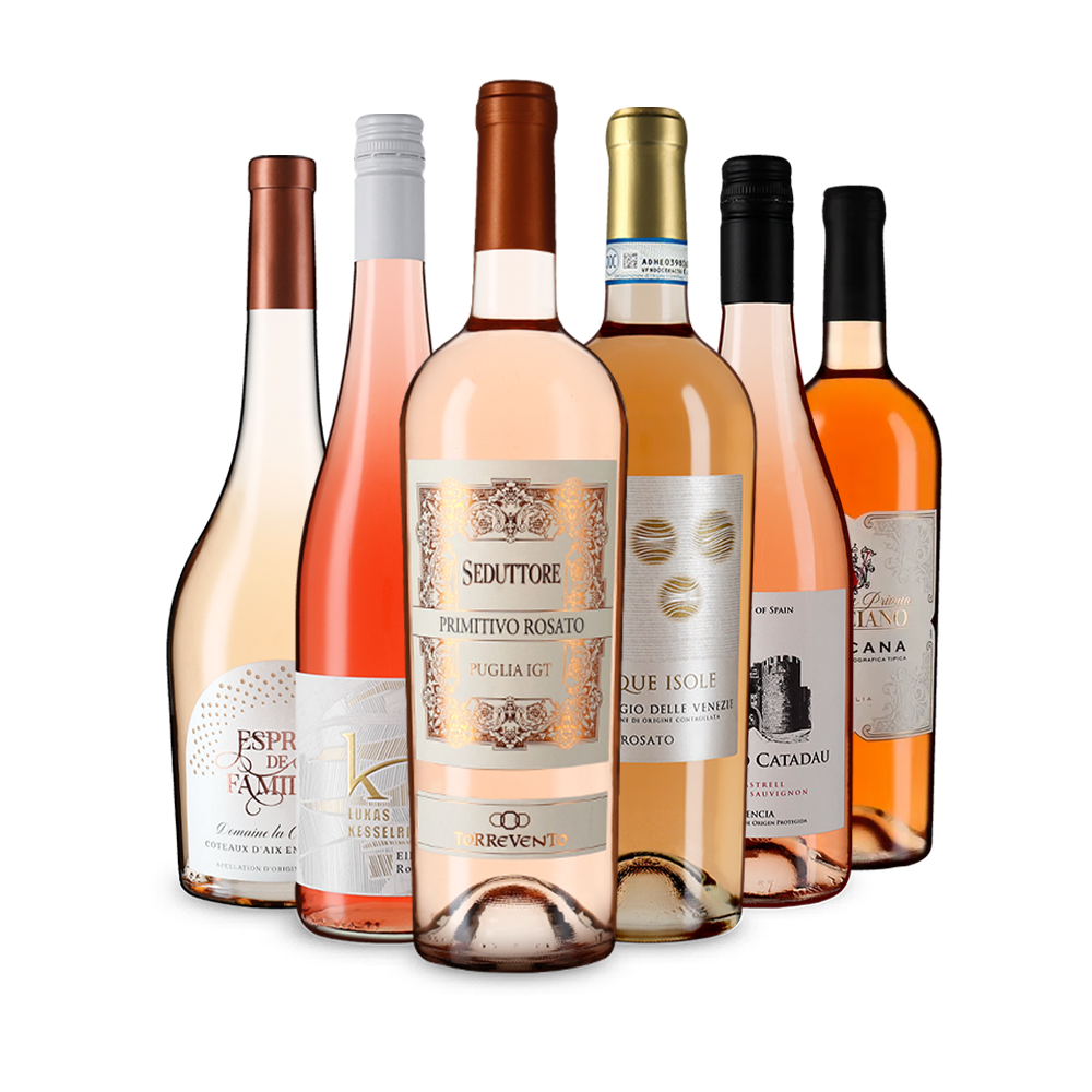 Divers rosés européens dans un assortiment découverte – Gold