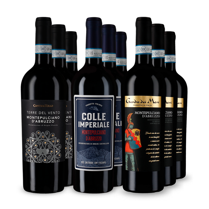 Médaillés d’or : Montepulciano d’Abruzzo en assortiment 3x3