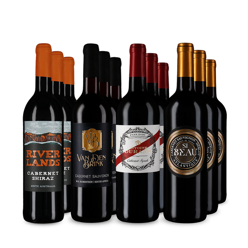 Assortiment avantages 4x3 de Cabernets Sauvignons phares