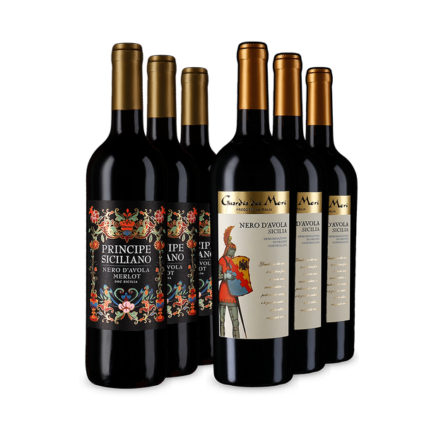 Nero d’Avola : les stars de Sicile en assortiment 2x3 – Gold