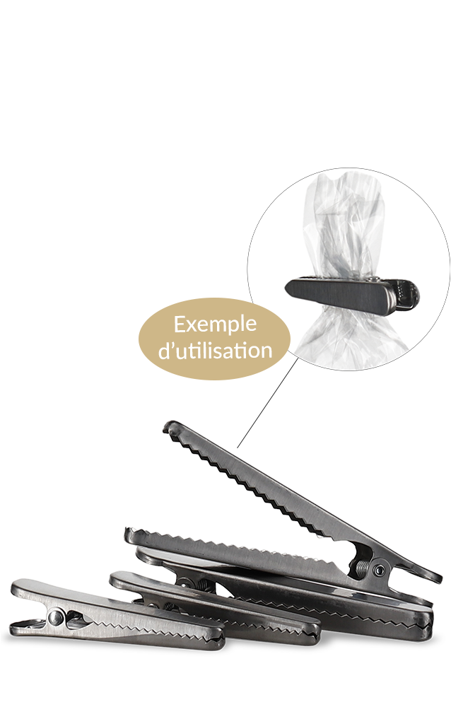 Lot de 4 clips de fermeture Vinroyal en acier inoxydable en deux tailles