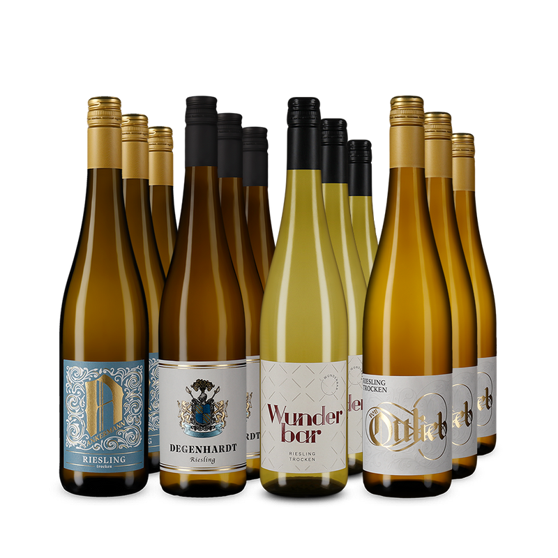 Rieslings phares du Palatinat dans un assortiment 4x3 – Gold