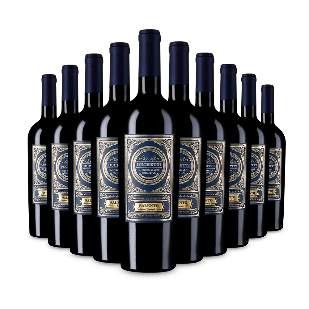 10 bouteilles de Duchetti Negroamaro Primitivo 2024 – Gold