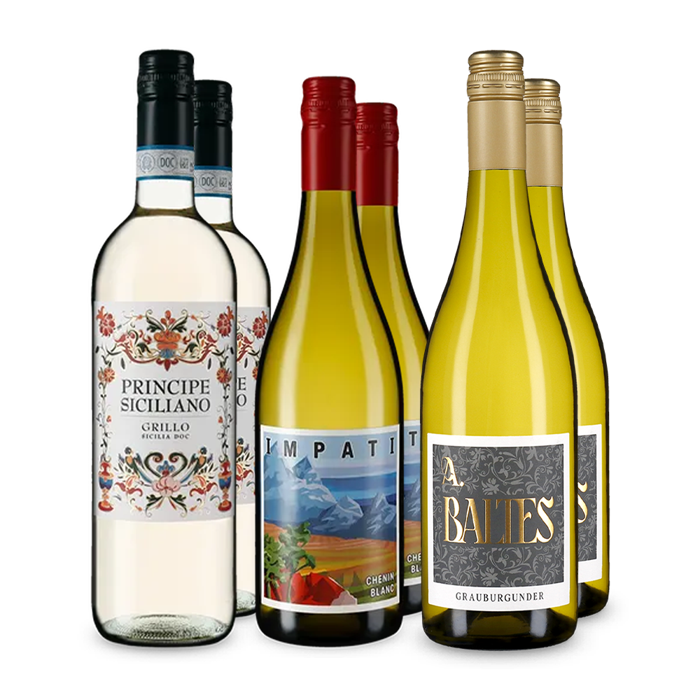 Nos vins blancs de l’année 2025 en assortiment 3x2