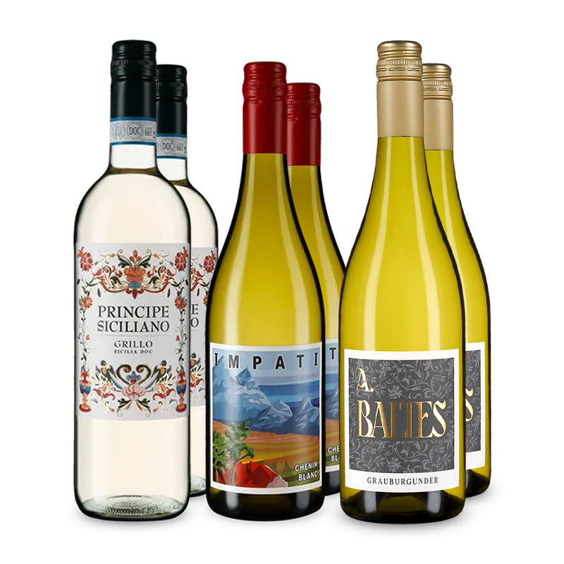 Nos vins blancs de l’année 2025 en assortiment 3x2