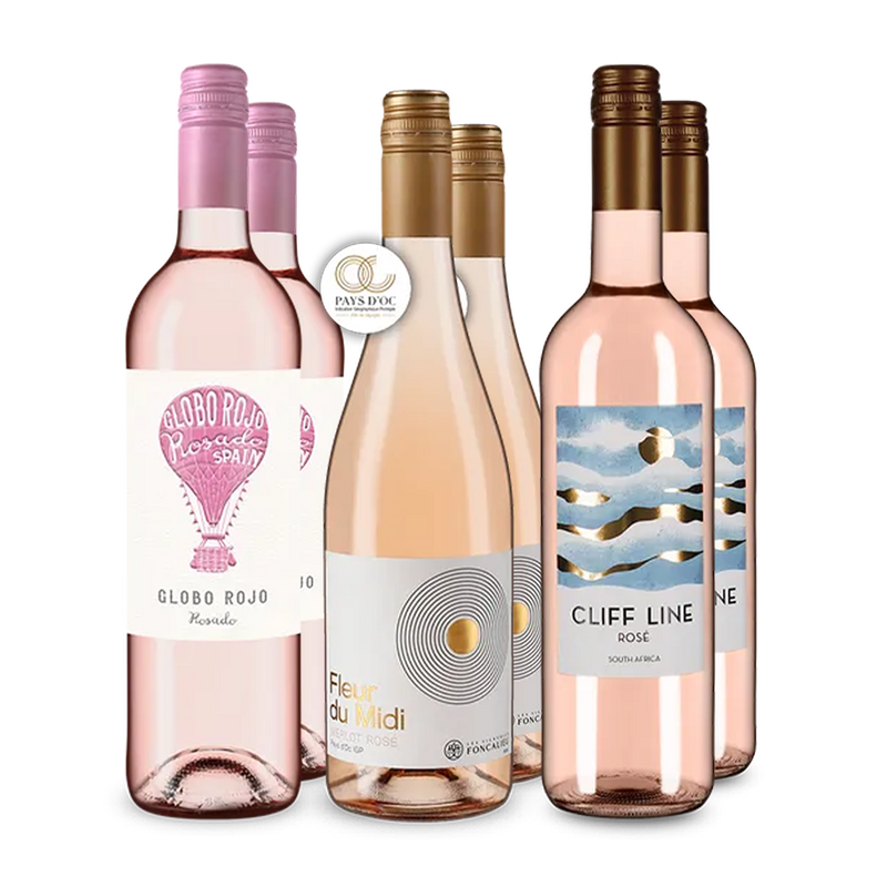 Nos rosés de l’année 2025 en assortiment 3x2