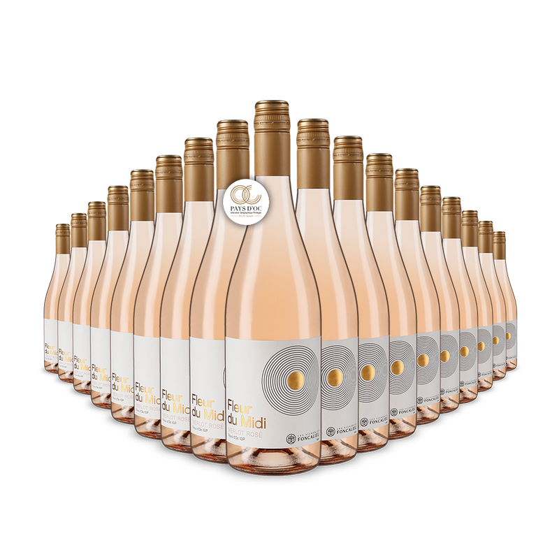 18 bouteilles Fleur du Midi Merlot Rosé 2024