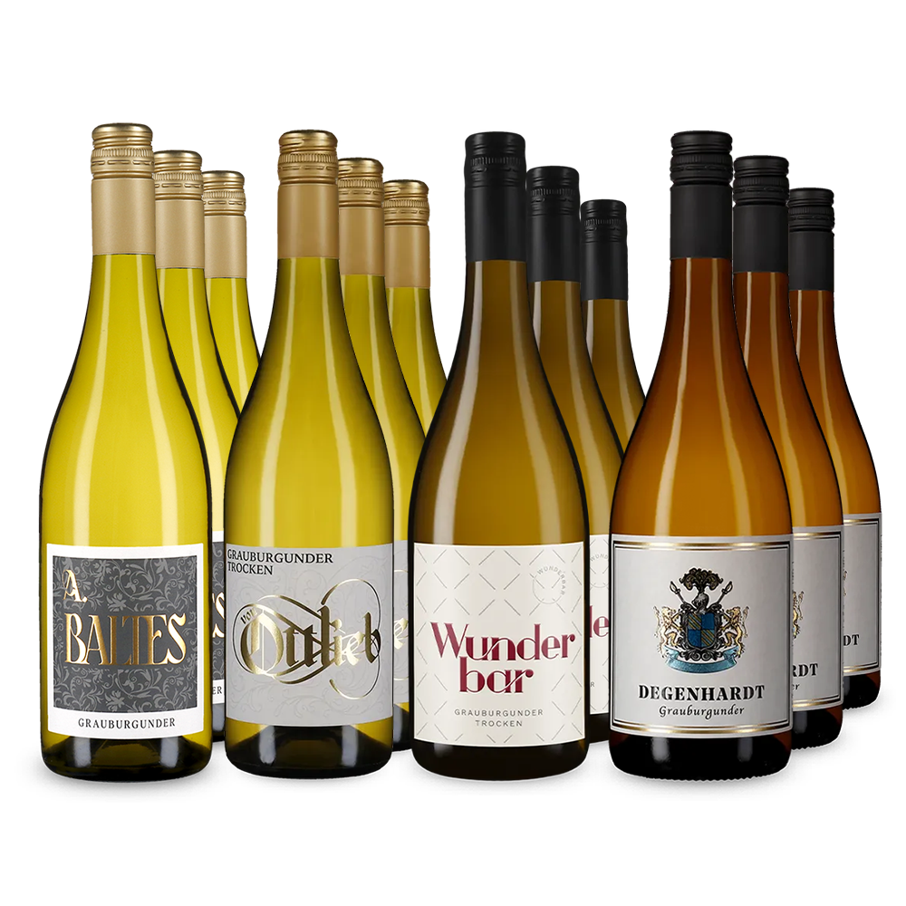 Pinot gris XXL : les vins emblématiques en assortiment 4x3 – Gold