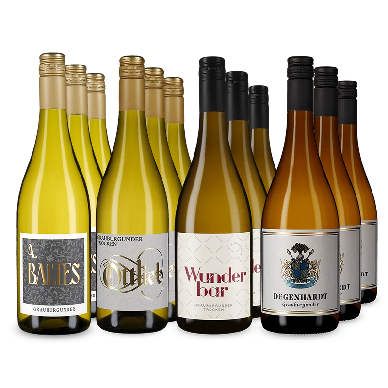Pinot gris XXL : les vins emblématiques en assortiment 4x3 – Gold