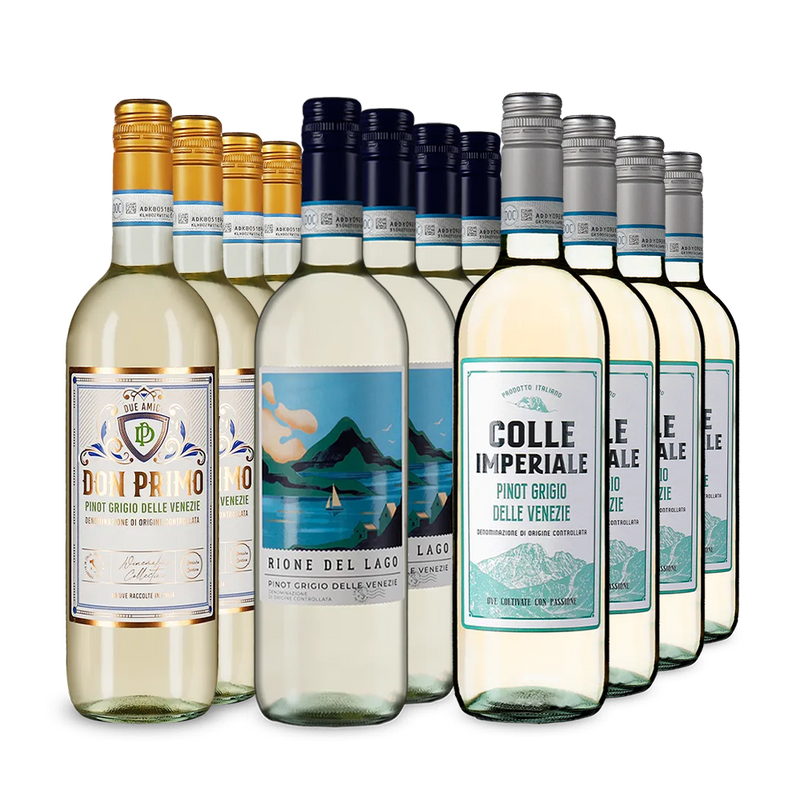 Pinot Grigio XXL : vins phares médaillés d’or en assortiment 3x4 – Gold