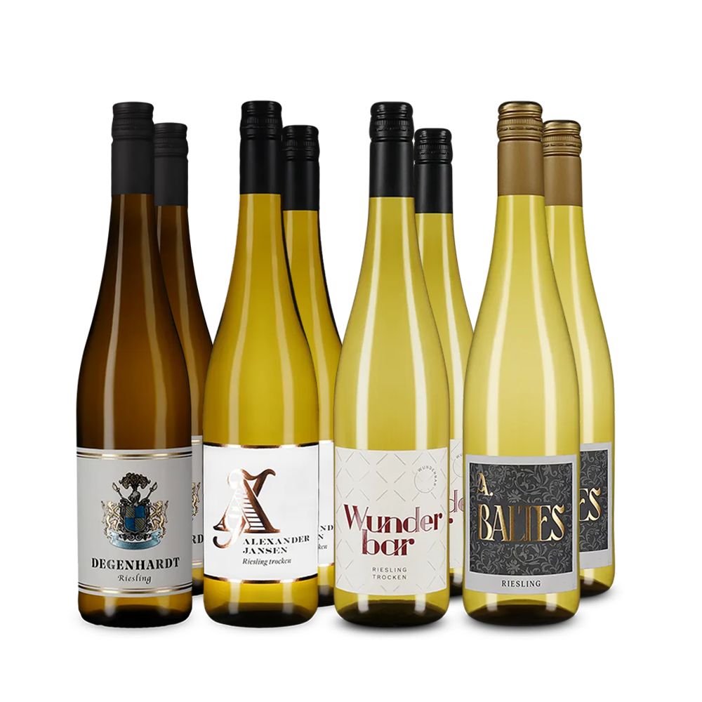Rieslings phares du Palatinat dans un assortiment 4x2 – Gold