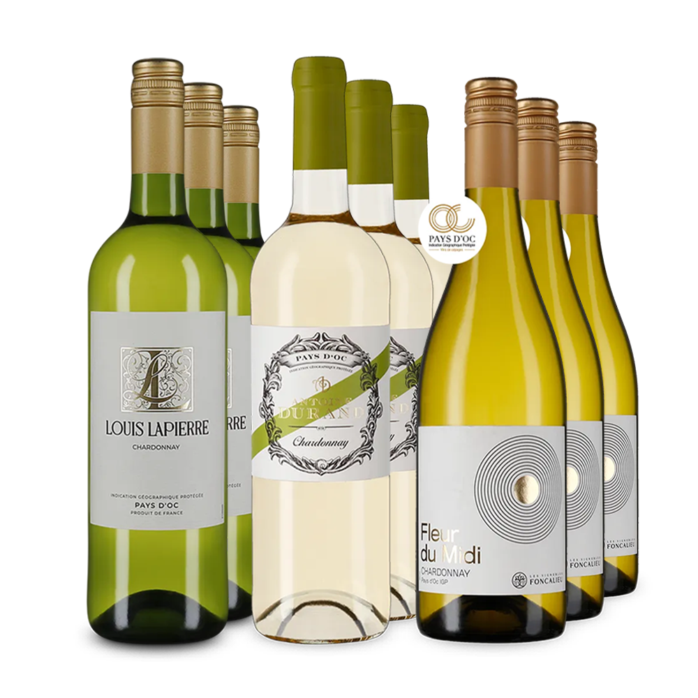 Stars du Chardonnay français en assortiment 3x3 – Gold