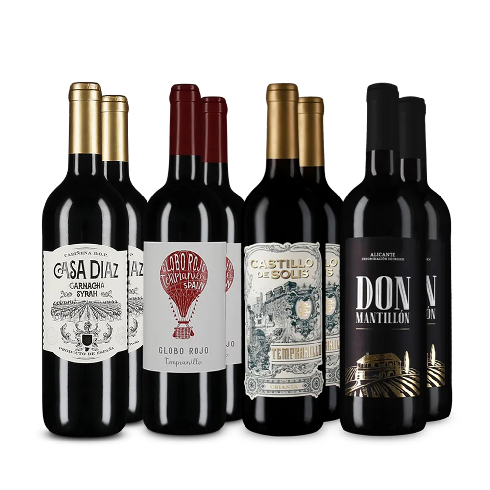 Vins rouges espagnols emblématiques en assortiment 4x2 – Gold
