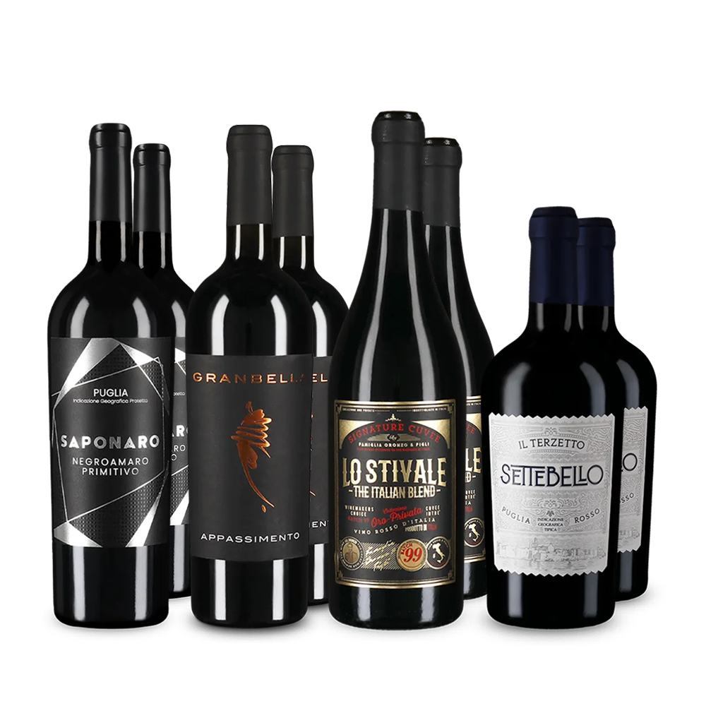 Assortiment de 4x2 vins rouges stars de Luca Maroni – Gold