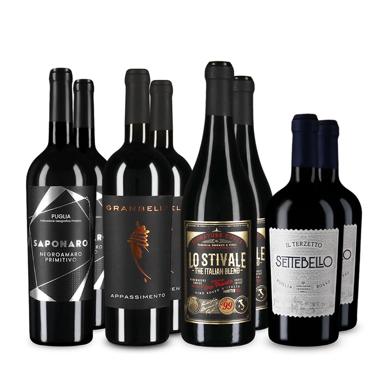 Assortiment de 4x2 vins rouges stars de Luca Maroni – Gold