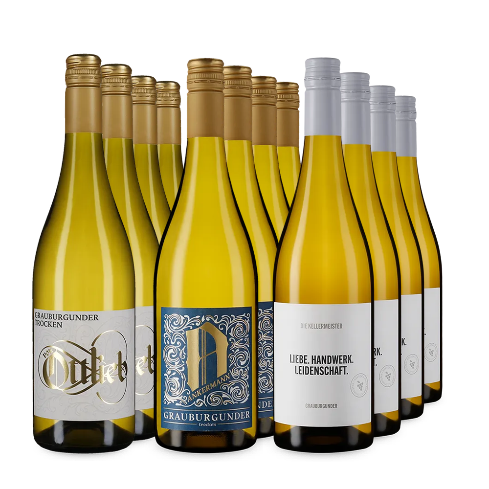 Pinots gris phares du Palatinat médaillés d’or dans un assortiment 3x4 – Gold