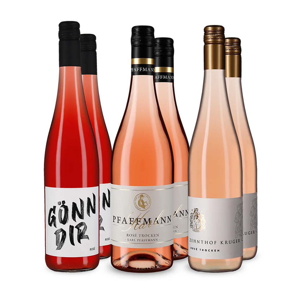 Des rosés allemands emblématiques en assortiment 3x2 – Gold