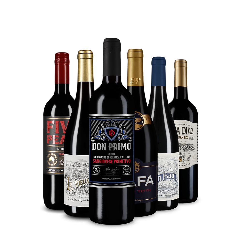 Les vins rouges de 2025 en assortiment découverte de 6 bouteilles