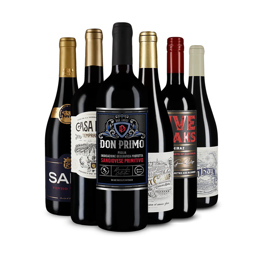 Les vins rouges de 2025 en assortiment découverte de 6 bouteilles