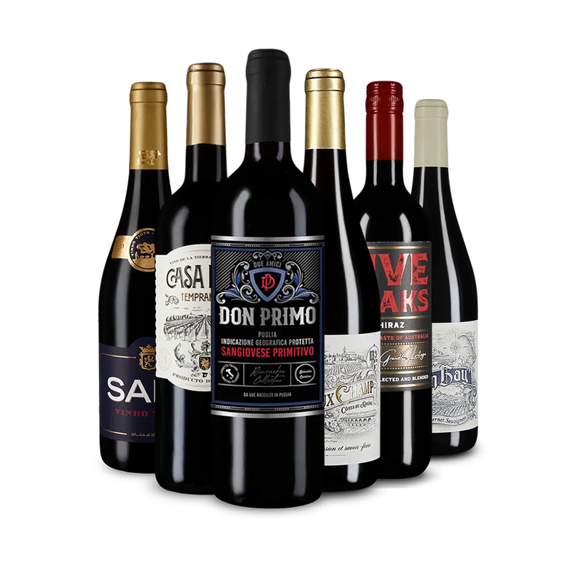 Les vins rouges de 2025 en assortiment découverte de 6 bouteilles