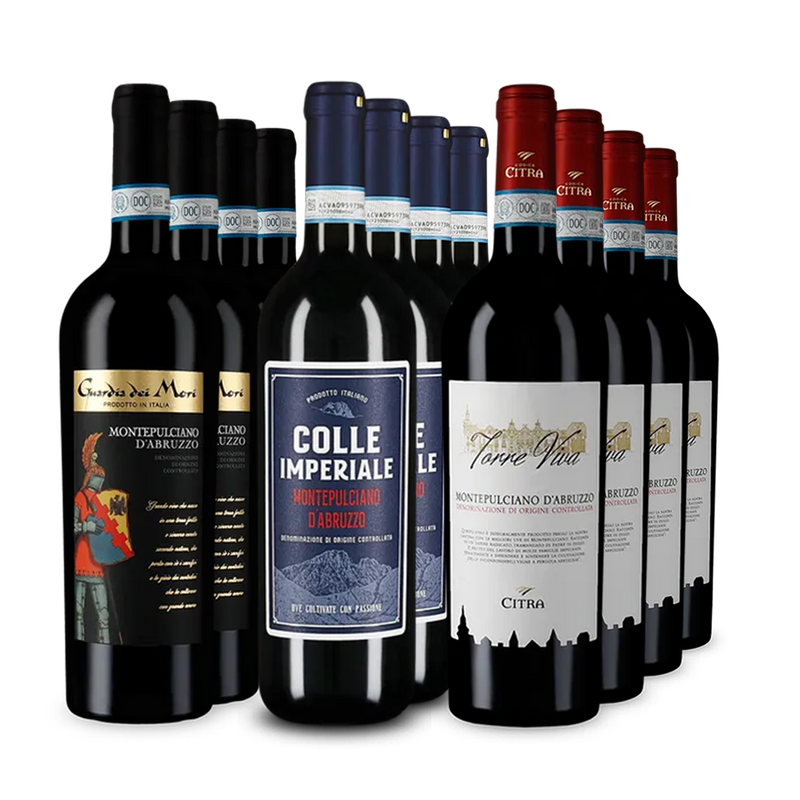 Montepulciano d'Abruzzo XXL : les vins emblématiques en assortiment 3x4 – Gold
