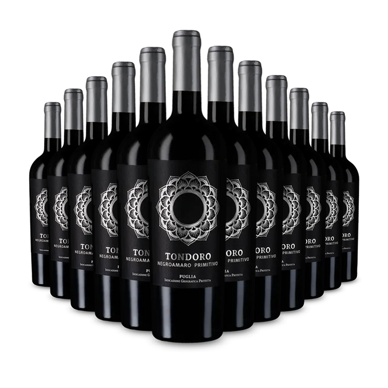 12 bouteilles Tondoro Negroamaro Primitivo 2023 – Gold